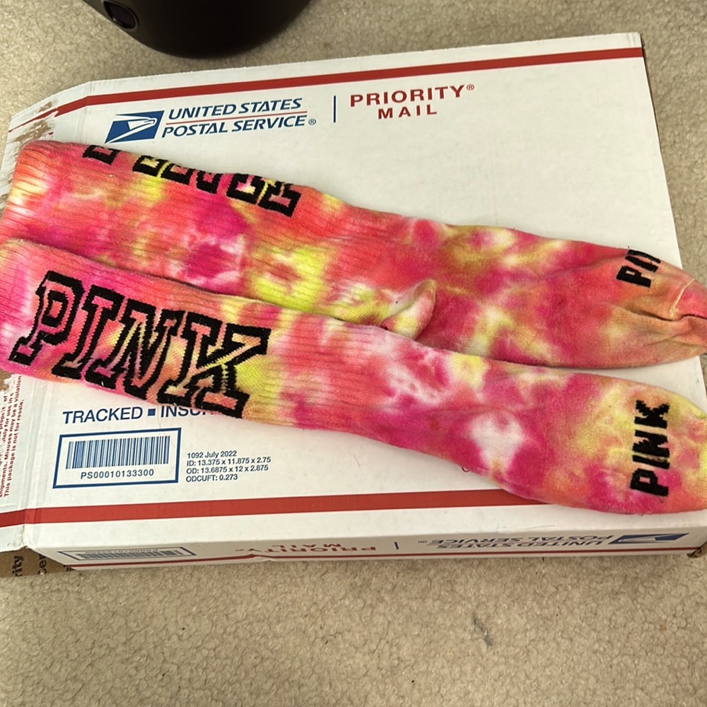 PINK Tie Dye Socks